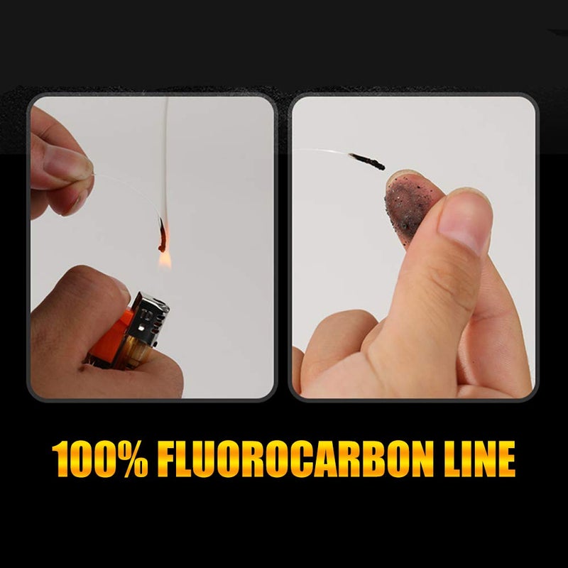 ANGRYFISH 100% Fluorocarbon Fishing Line-Invisible Underwater-Faster Sinking- Ultralow Stretch-Fishing Leader Line 2-30LB(Pink,30LB/0.467MM-55YD) - Image 2